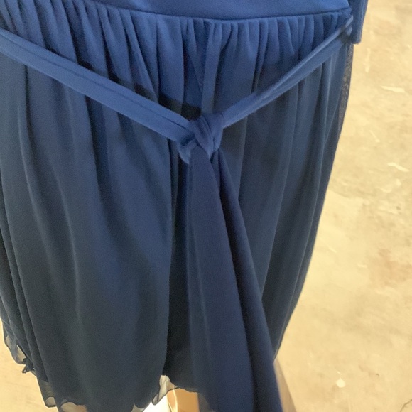 Formal Cocktail Short Navy Blue Beaded Dress women size L - Picture 10 of 14